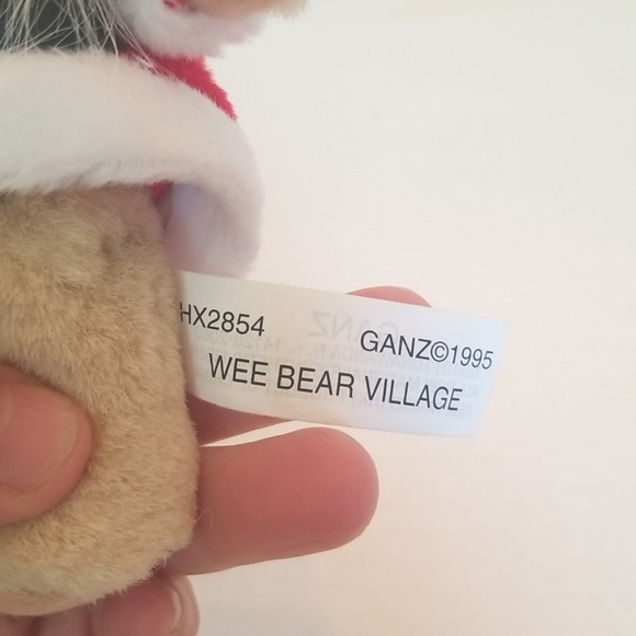 Vintage Cute WEE BEAR VILLAGE Bear Santa Ganz 1995 - Picture 7 of 10